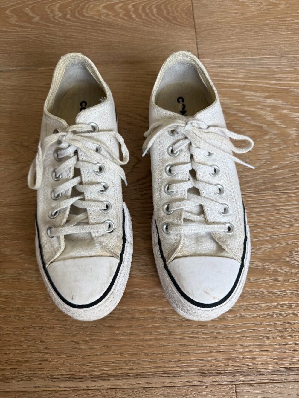 Converse Chuck Taylor All Star Lift Low Top Platform White Canvas US W 6.5